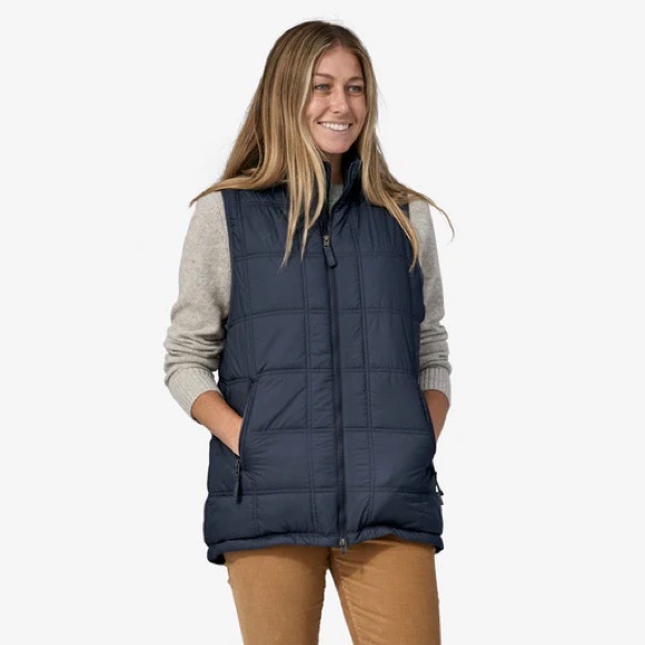 Patagonia Jackets & Blazers - NWT patagonia lost canyon vest navy blue puffer down medium